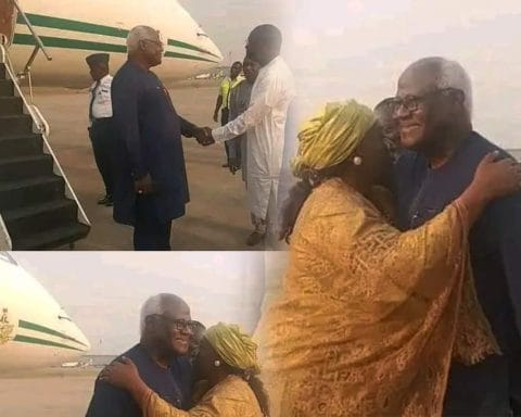 President Koroma, arrived Abuja.