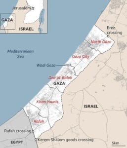 Location of Rafah 
