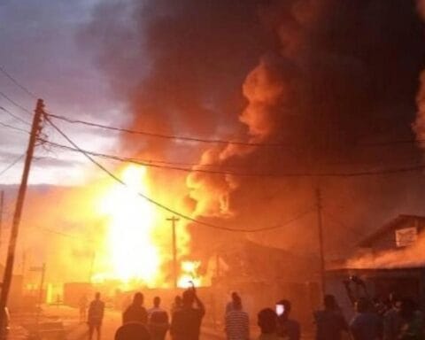 Gas explosion in Lagos.